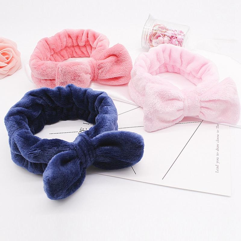 

Winter Butterfly Hairband Coral Velvet Hairband Bath Shower Makeup Wash Face Stretch Hair Accessories