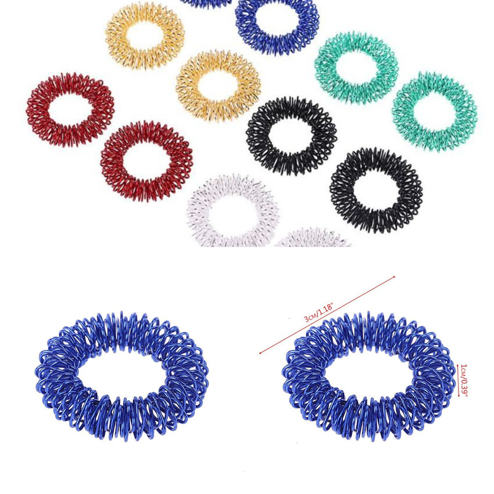 

Spiky 12pcs Sensory Finger Acupressure Ring Fidget Toy for Kids Adults Silent Stress Relief Massager Helps with Focus Adhd JA8R