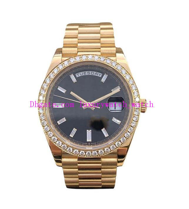

Original Box Paper Luxury Men's Watches 228238 40mm Diamond Gold Calendar Stainless Steel Bracelet Mechanical Automatic Fashion Wristwatches