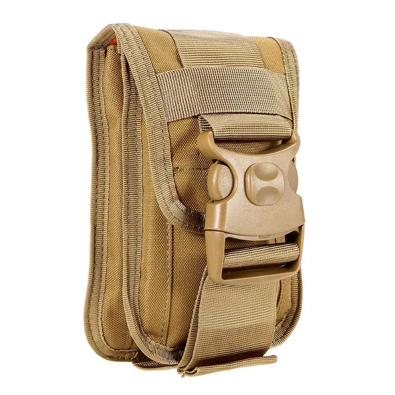 

Nylon Molle Pouch Cell Phone Belt Clip Holder Utility Gadget Waist Pouch Modular Phone Waist Bag Outdoor Bags Backpack Gear, Black color