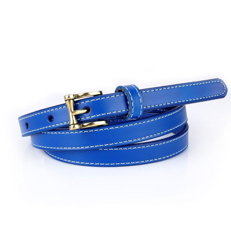 

Hot Fashion vintage Thin belt for jeans students punk Pin Buckle Genuine Leather Belt For Women Female Cowskin Dress Collocation, Black