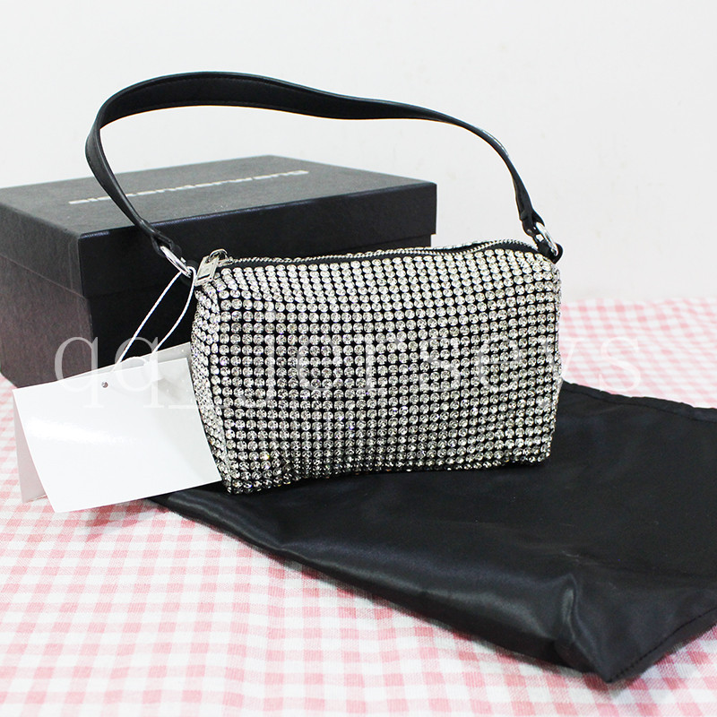 

2021 fashion luxury designer the same king rhinestones flash full of rhinestones underarm hand bag mini bag, No bag