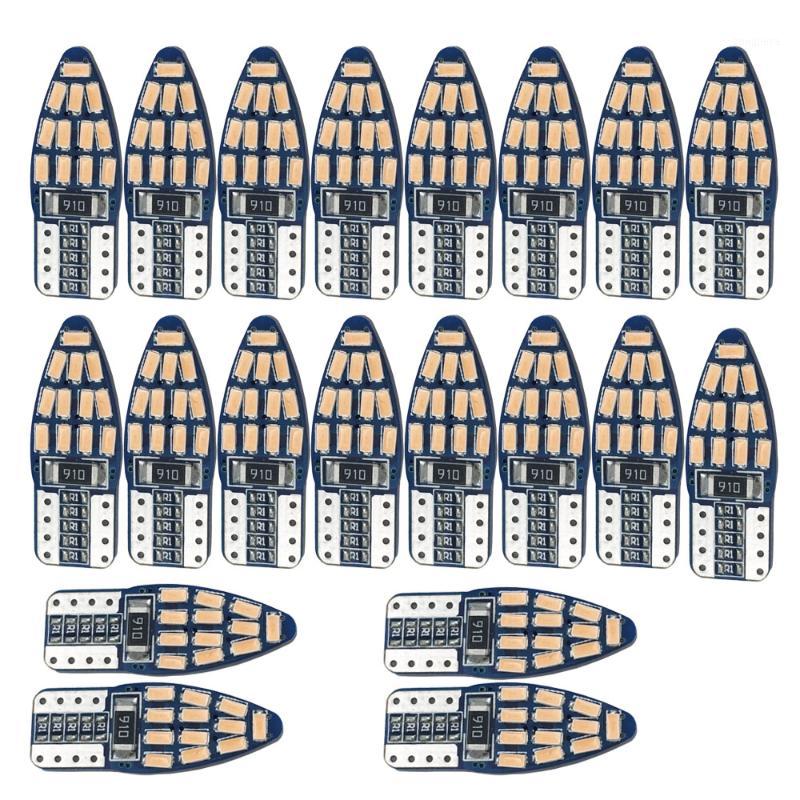 

YSY 30pcs Canbus T10 26smd 3014 LED car Light Canbus W5W t10 led 194 Error Free White/Yellow/Ice Blue/Red Light Bulbs 12V1, As pic