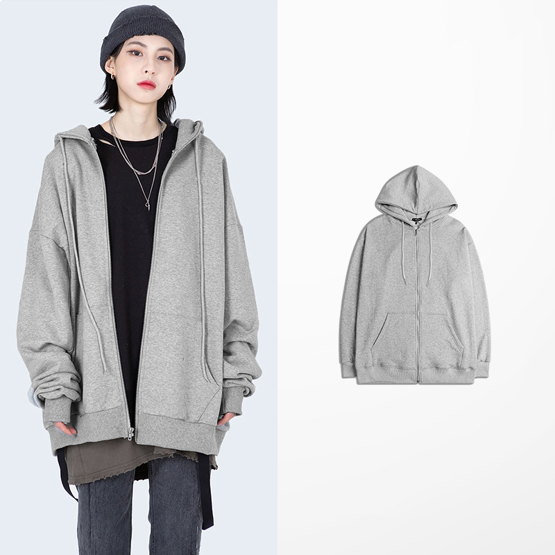 

2021 New Winter Autumn Thicken Solid Jerseys Simple Zipper with Hoodie Women's Clothing Harajuku Hot Tops F8k8, Black