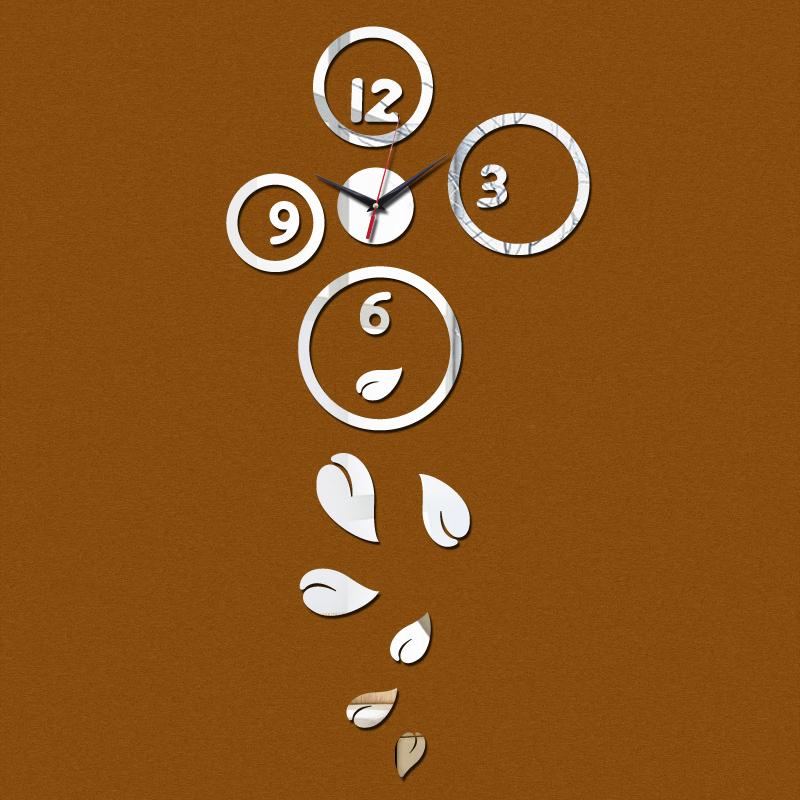 

new hot sale 3d wall clock home decoration Quartz Geometric diy crystal mirror art kids modern design watch