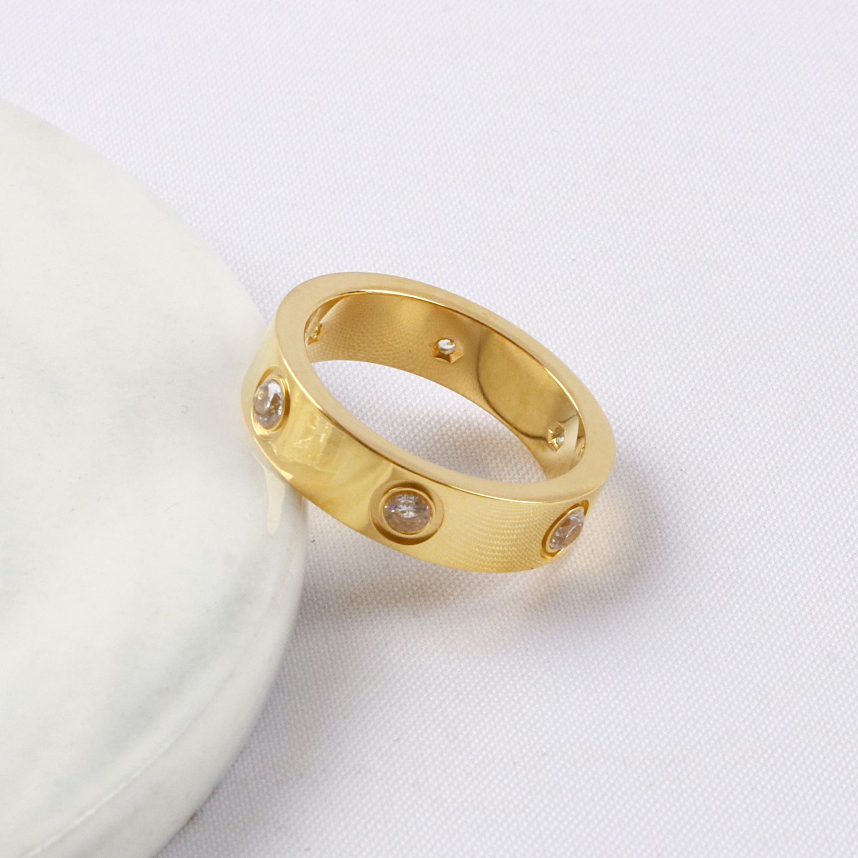 

6 Diamonds High Quality Valentine Band Rings Women's Jewelry Men's Wedding Promise Ring Size 6-11