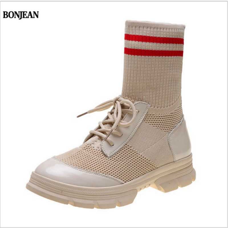 

Autumn And Winter Thick Bottom Short Boots Women's Wool Mouth Square With Round Head Low Heel Tid, Beige
