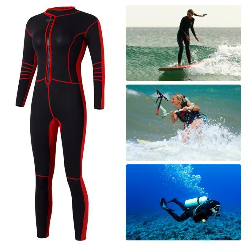 

1.5mm Neoprene Women Full Close Body Snorkeling Diving Suit Wetsuit UV Protection Long Sleeve Swimwear Sailing Swimming Suit1