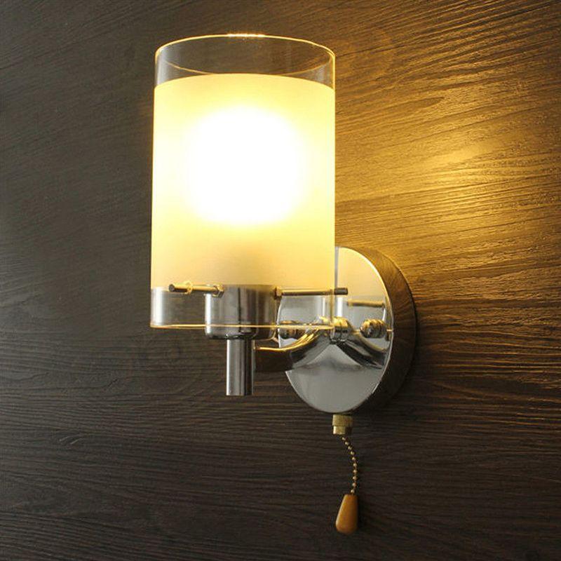

1 Set AC85-265V E27 LED Wall Light Modern Glass Decorative Lighting Sconce Fixture Lamp Single Light head