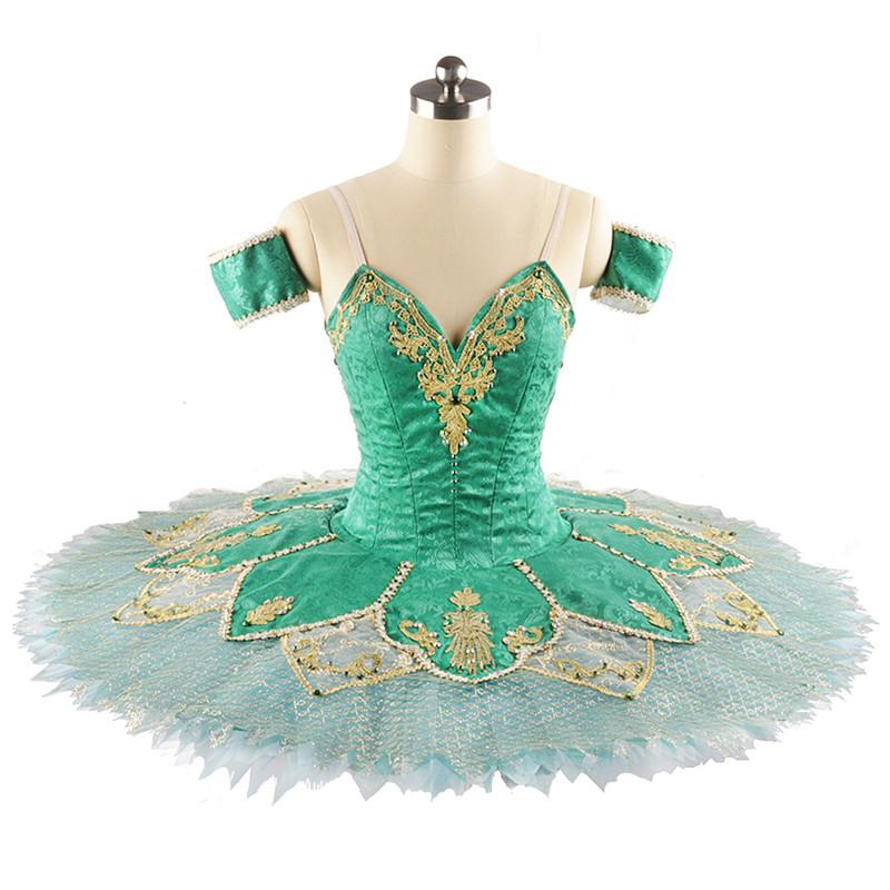 

Stage Wear Arrival Elegant Adult Women Performance Professional Green Ballet Tutu