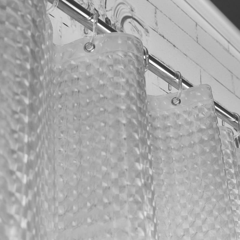 

PEVA 3D Translucence Waterproof Shower Curtain 180*180CM Thicken Plastic Bathroom Curtain 3D Bath