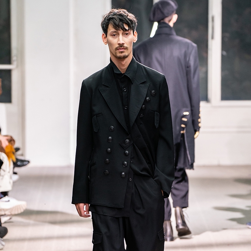 

2021 New S-7xl!! Men's Suit Walk Double-breasted Black Multiple Button Breasted. CYNC