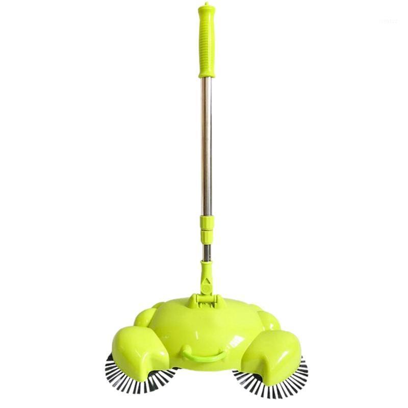 

Stainless Steel ing Machine Push Type Hand Push ic Broom Dustpan Handle Household Cleaning Hand er-Green1