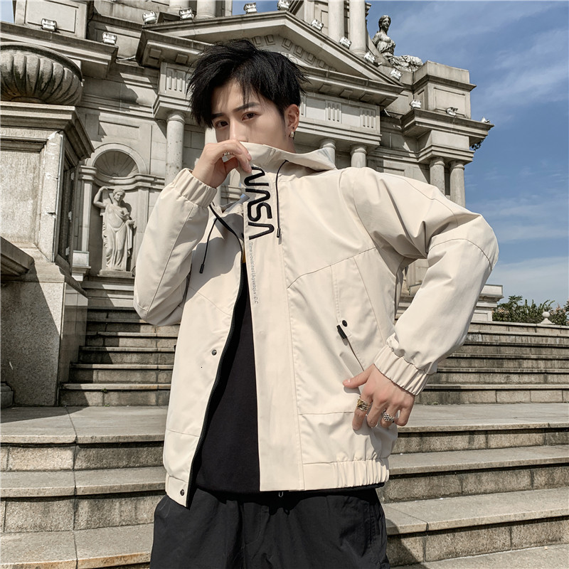 

2021 Spring Jacket Autumn Thin Coat Men's Fashionable Baseball Plus Size A84d, Black.