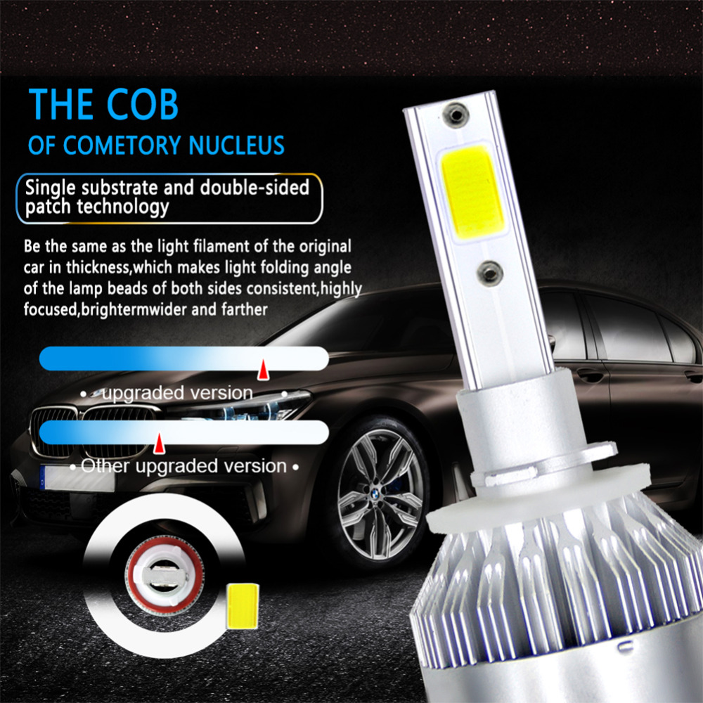 KASO All in One Design Headlight Kit 10000LM 72W//Set 6000K Cool White High Low Beam Fog Lights Highly IP68 Waterproof H4 9003 H4 LED Headlight Bulbs 9003-3 Years Warranty