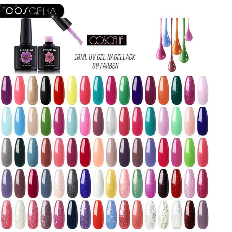 

COSCELIA 80Pcs10ML Gel Nail Polish Set Decoration Nail Set