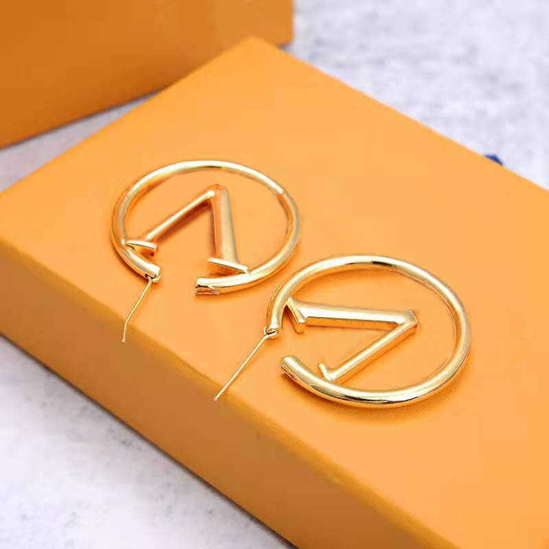 

New Fashion Womens Big Circle Simple Earrings Hoop Earrings for Woman High Quality