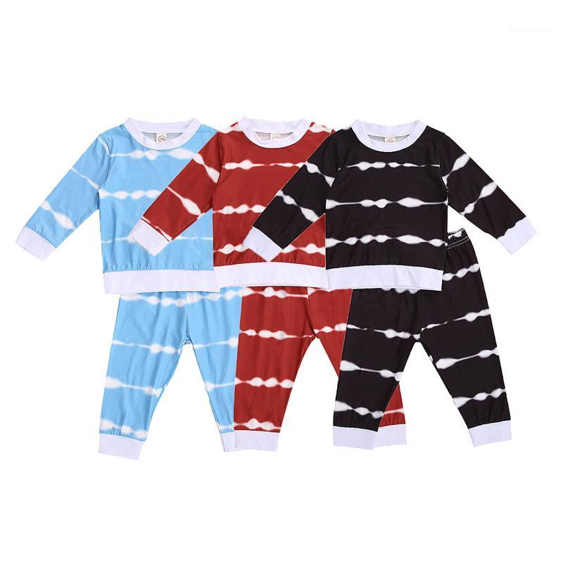 

3Colors 0-3Years Toddler Baby Boy Girl Tie - Dye Printed Clothing Set Long Sleeve O-Neck Top Pants 2Pcs Outfit Set1