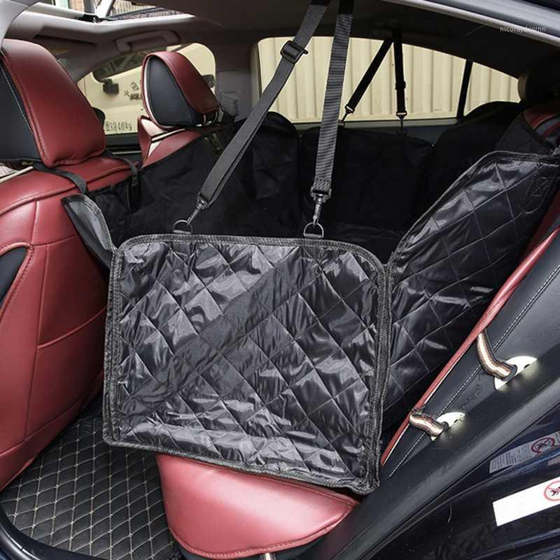 

Oxford Hammock Mat Waterproof Pet Dog Carrier Cars Mat Hammock Cushion Protector Pet Carrier Car Rear Back Seat With Zipper1, Black 1