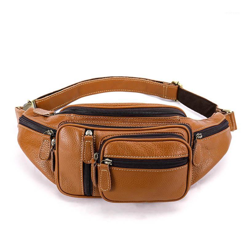 

Fashion Casual Men Waist Bag Genuine Leather Waist Fanny Pack for Phone Pouch Travel Cowhide Leather Small Shoulder Bag for Men1, Black