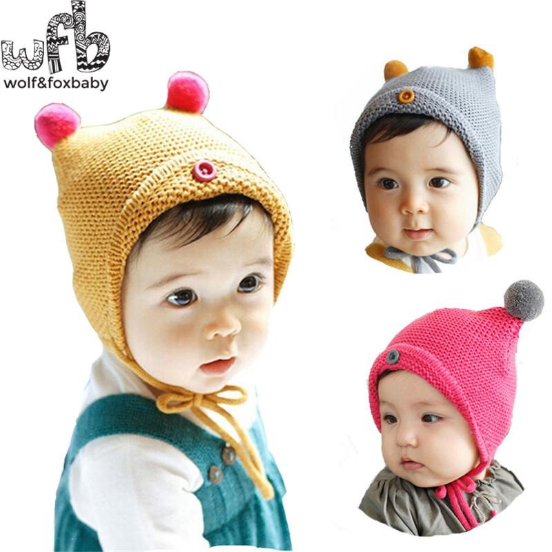 

Retail 6-48 Months earflaps caps hats touca gorras bucket beanies bebes accessories baby child children infant kids spring fall, Red