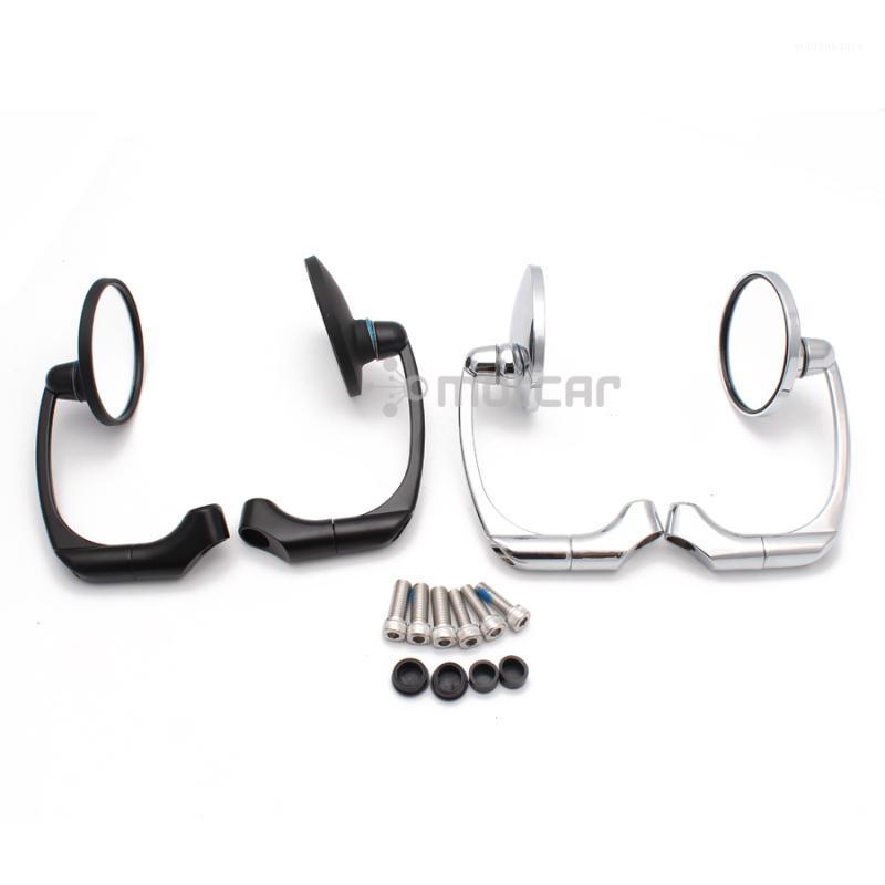 

Motorcycle Mirrors 8/10mm Black/Chrome Universal Rearview Side Mirror Round Retro Modified Cafe Racer Rear View