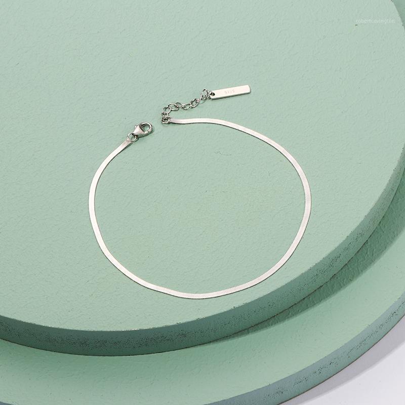 

Anklets RUIYI Real 925 Sterling Silver Women Snake Chain Minimalist Girls Summer Cool Fine Jewelry Ankle Bracelet Niche Anklets1