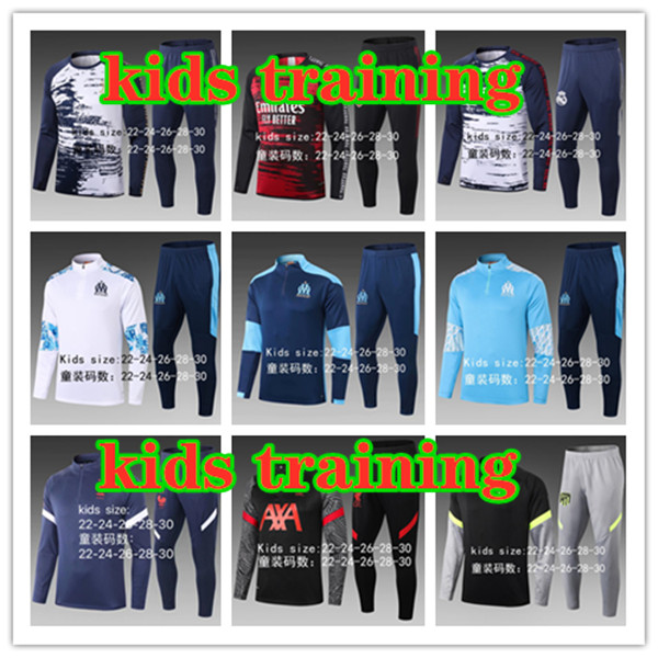 

2020 2021 kids training Soccer Jerseys Long Sleeve Soccer set 2020 2021 child football tracksuit Uniform kit, Black;yellow