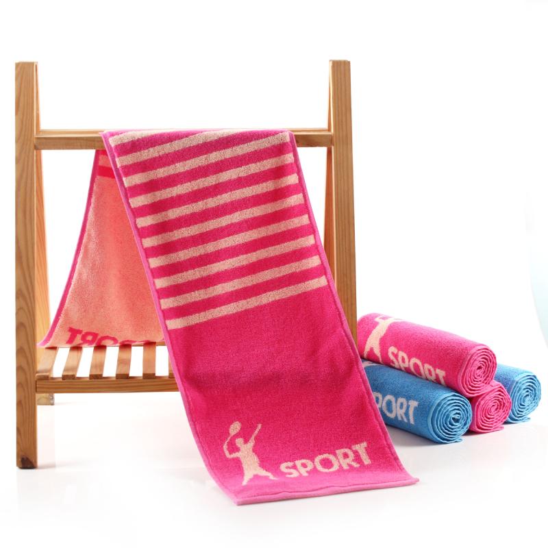 

Pure cotton yarn-dyed sports towel, badminton towel, thicker and longer, soft and absorbent