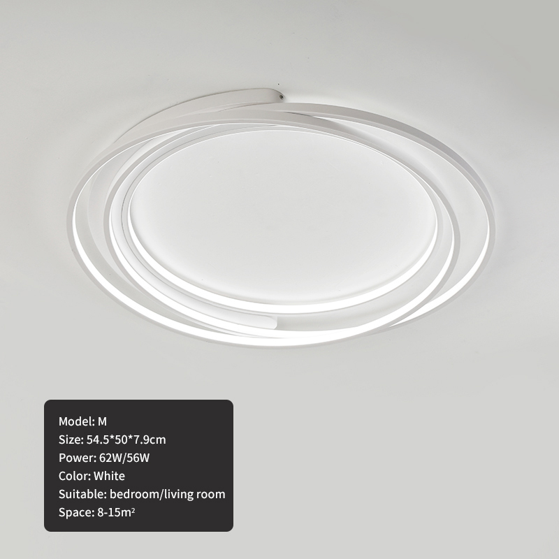 

2021 New Moderno Led Circle of Ceiling Lamp Room to Be Creativity Decoration for House Iron Round Black Luminaire Design JC11