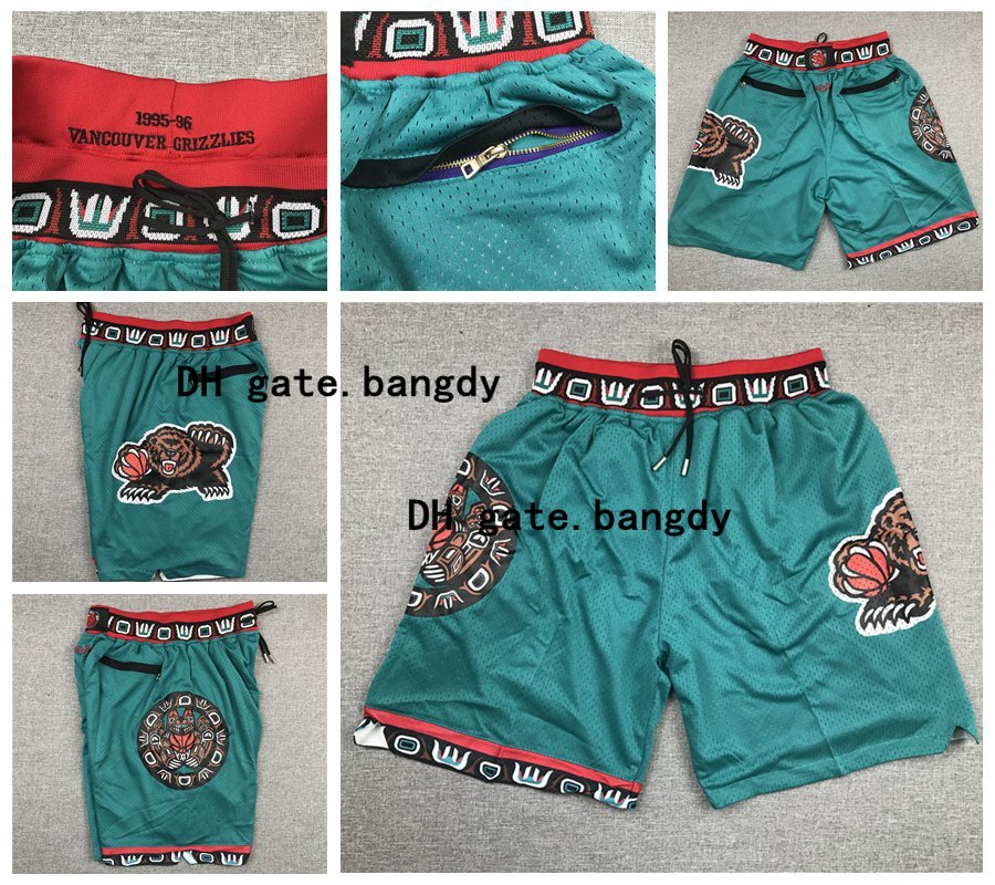 

Pockets Just Don Men Memphis Grizzlies Ja 12 Morant City Vintage Mike Bibby Vancouver Mesh Breathable Classic Gym Basketball Shorts