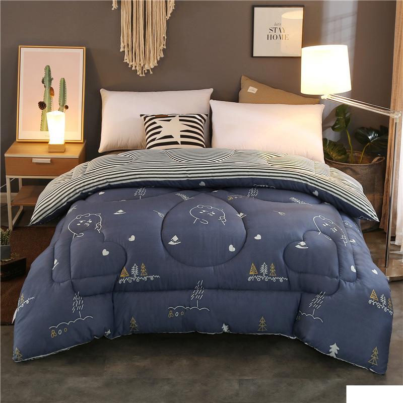 

Winter Quilt Thickened Warmth  Queen Twin Bedding Size Pure Bedding Set Handmade Color Students For Quilt, 01