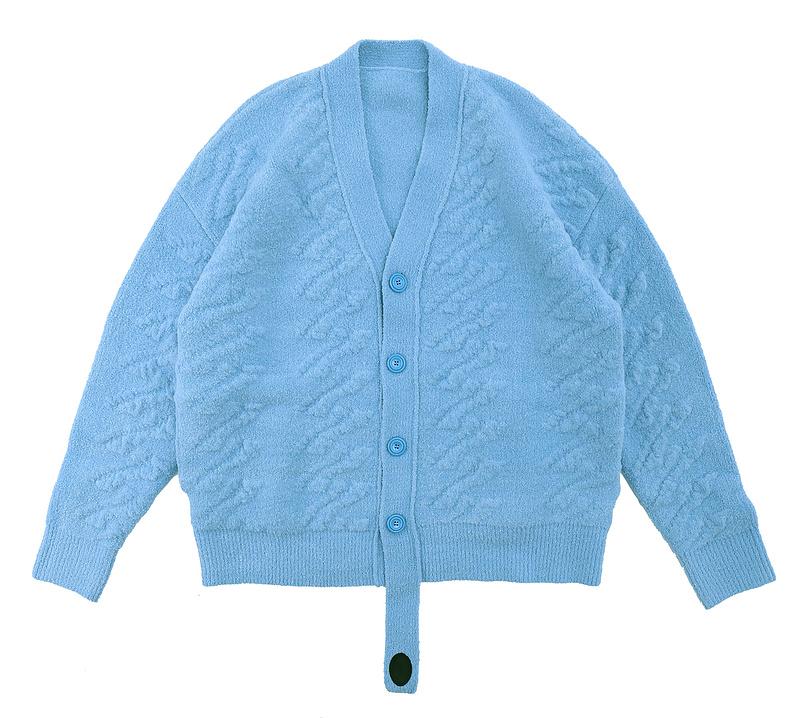 

2021AW We11done Solid Color Sweater Cardigan Men Women Couple Sweate High Quality Fashion Oversized Casual Cardigan, Green