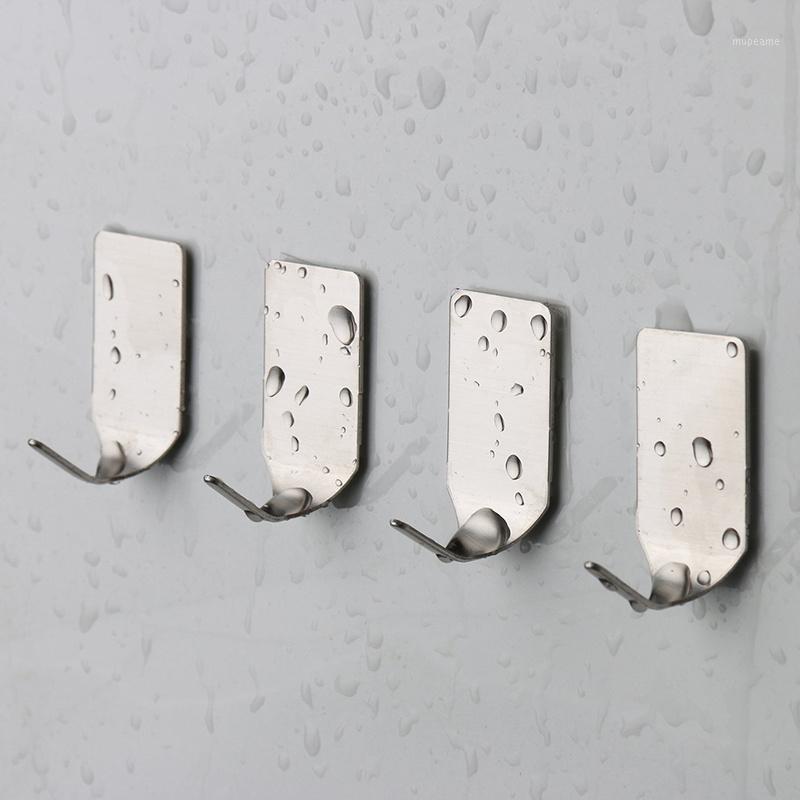 

Seamless Door Tile Sticky Paste Hanger Hook Self Adhesive Wall Hook Stainless Steel Key Towel Sundries Hanging Holder 8Pcs1