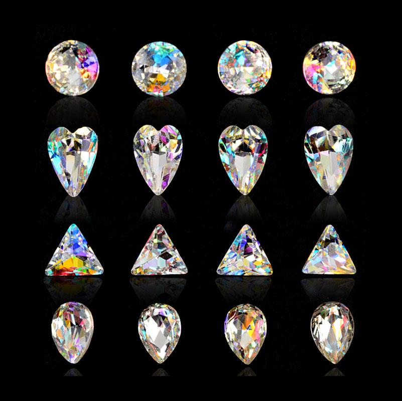 

3D Acrylic Heart /Round/ Shape Crystal Rhinestone Facet Glitter Gem Nail Art Polish Tips Decoration Wheel Manicure Jewelry Tool