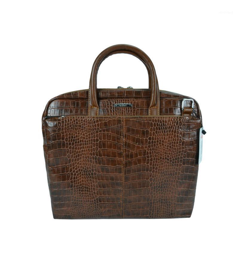 

First Quality Crocodile Leather Laptop&Briefcase1, Black