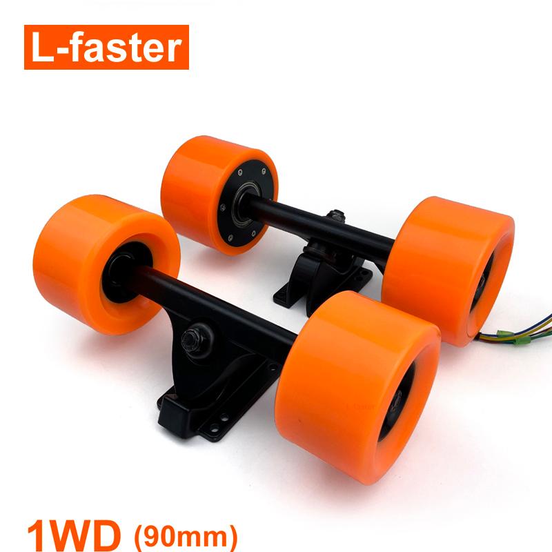 

90mm Electric Motor Wheel For Skateboard Homemade Electric One Wheel Drive Skate Flat Board Long Board Motor Kit, Orange kit