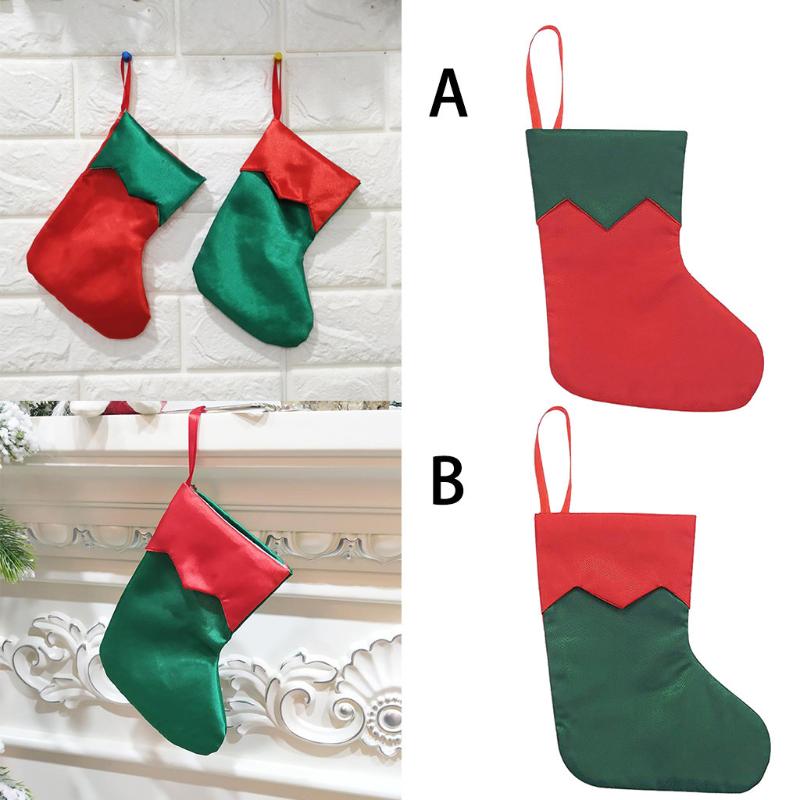 

Christmas socks Simple classic Santa Stocking Gift Bags Home Party ornaments New Year Decor Merry Christmas dance Party Decor