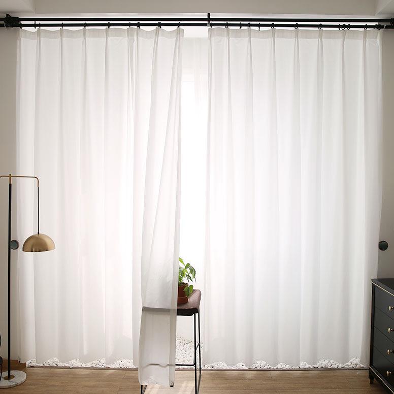 

Luxury White Sheer Tulle Curtains for Living Room Window Door Screens High Quality European Style Sheer Voile