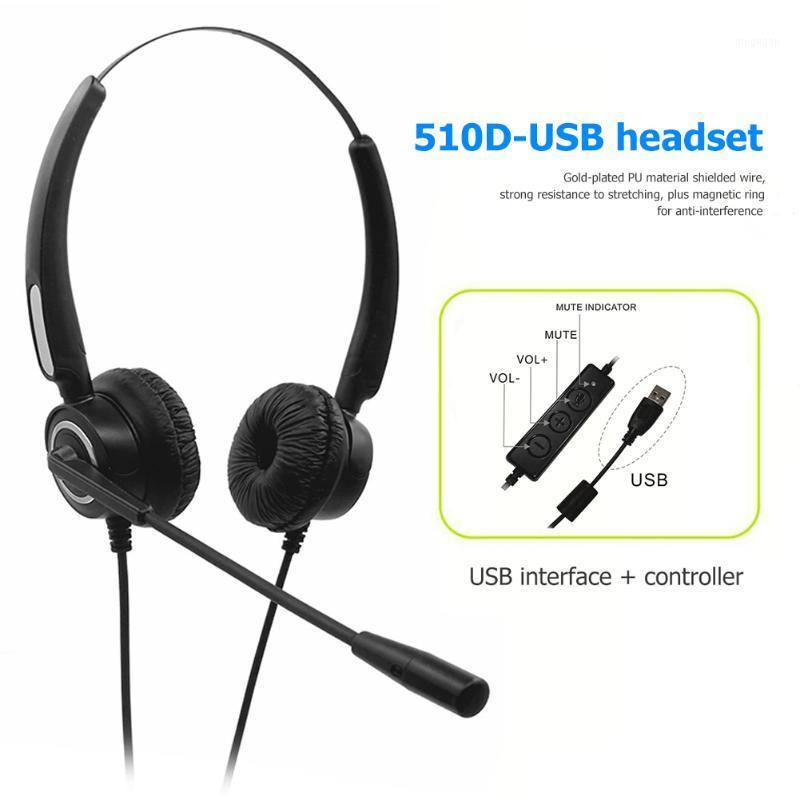 

USB Wired Call Center Headset Line Control PC Noise Cancelling Mic Headphone Outdoor Enjoyable Earphone Ornament1