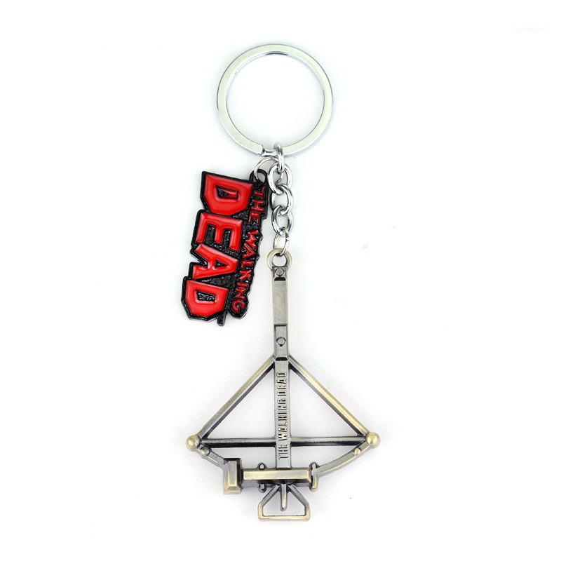 

Hot Movie Accessories The Keychain Metal Crossbow Pendant Key Chain Ring Hot Movie Jewelry For Fans Gift T981