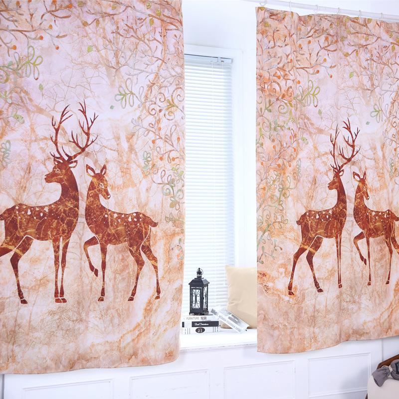 

Elk Curtains Blackout Short Curtains Digital Printing Animal Curtain for Living Room Child Bedroom Kids Room Window Decor 1 Pcs, 1 piece