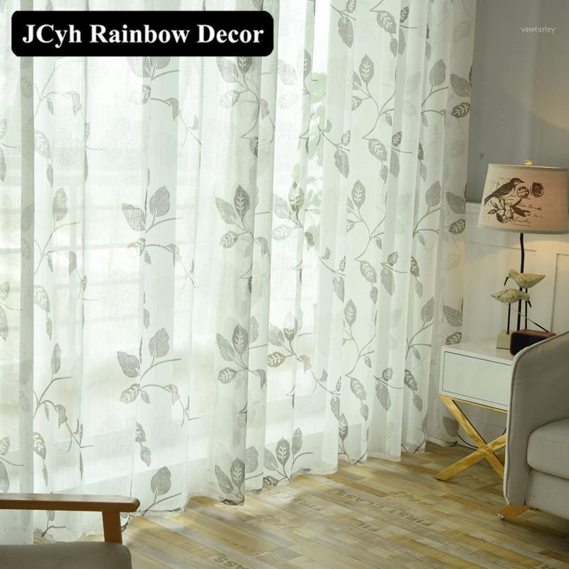 

Floral White Tulle Curtains for Living Room Bedroom Modern Blinds Sheer Window Curtains for Kitchen Organza Curtain Decorative1, Brown