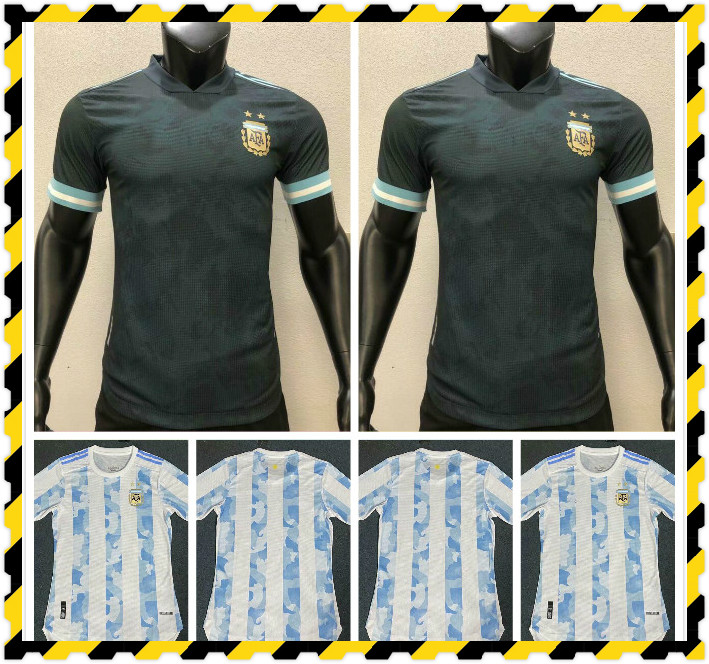 

Player version 2020 2021 Argentina soccer jersey 20 21 home away white blue football shirt Camiseta de futbol DYBALA DI MARIA, Black;yellow
