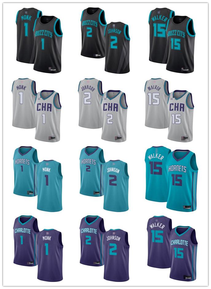 

Mens Womens Youth Charlotte Hornets 15 Kemba Walker 1 Malik Monk 2 Larry Johnson Green white purple custom Basketball Jerseys, Colour