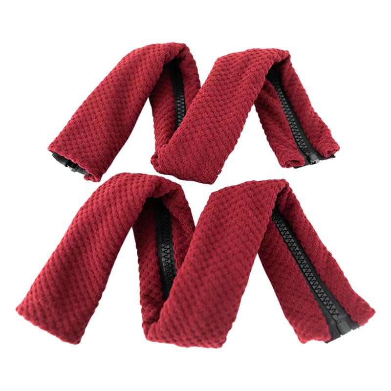 

1pair Polyester Washable Thickened Solid Anti Scratch Home For Office Computer Dustproof Zipper Armrest Cover Stretch Removable