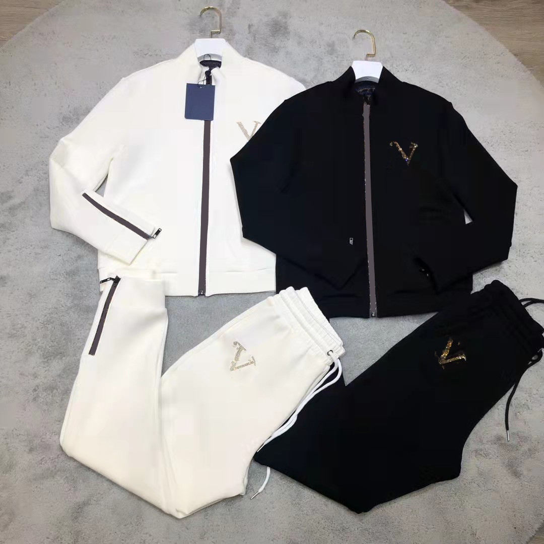 

Women Tracksuits Hoodie Jacket Trouse Pants Outwears Sports Style Sets For Lady Slim Tracksuit Casual Two Pieces Set -XL, Black