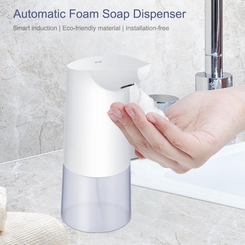 

350ML Waterproof Foam Liquid Dispenser Automatic Soap Dispenser Sensor Touchless Hand Washer Soap Pump without battery