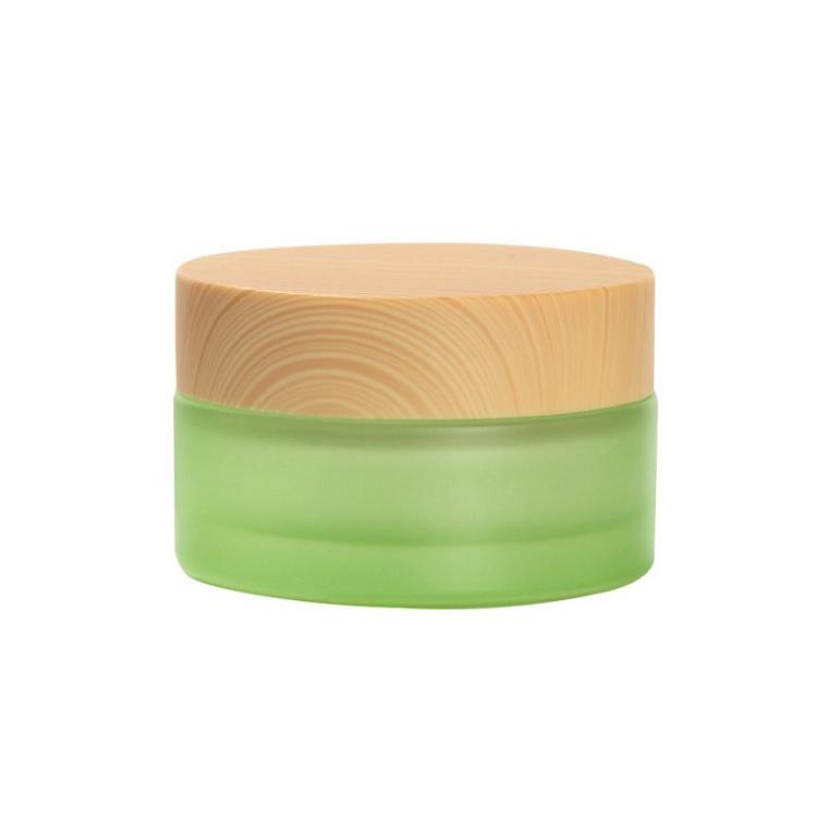

30G High Grade Wood Grain Cover Green Empty Packing Portable Small Cream Bottle Eye Cream 10pcs/lot