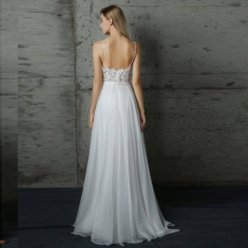 

2021 New Dresses Sexy V-low-cut Wedding Gowns Bare Backs PG6C, Same as the photos